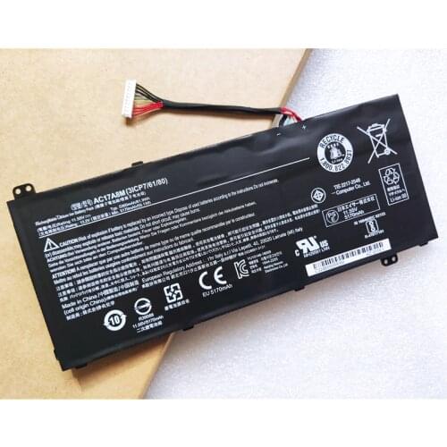 Original AC17A8M AC14A8L Laptop Battery For Acer V15 Nitro Aspire VN7-571G 591G 791G MS2391 Spin 3 SP314-52 TravelMate X3410-MG