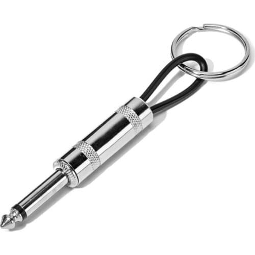 W3JE Key Storage Guitar Key Holder Accessory Plug Type Keychain Portable Key Ring