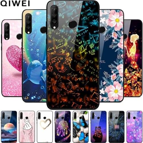 For Huawei P30 Lite Case Tempered Glass Hard PC Phone Back Cover For Huawei P30 Lite New Edition Cases Shells P 30 P30Lite Funda