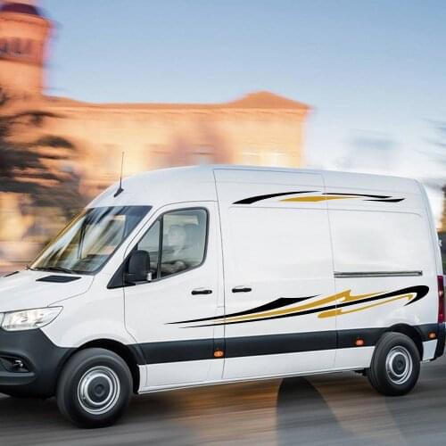 For Mercedes Sprinter Car Long Side Stripes Stickers Auto DIY Sports Styling Decoration Decal Automobiles Car Tuning Accessories