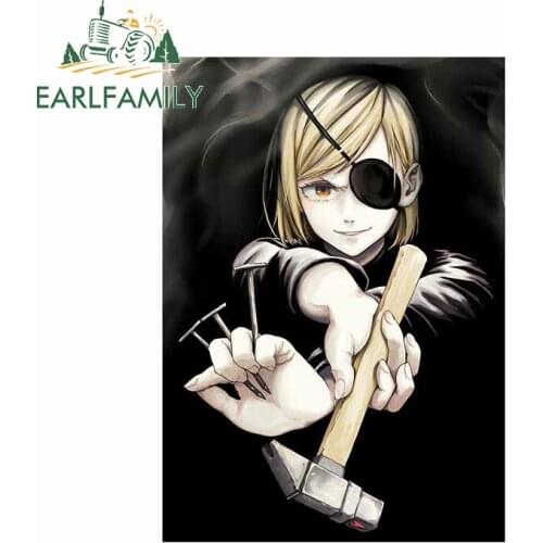 EARLFAMILY 13cm x 9.4cm For Jujutsu Kaisen Car Accessories Stickers Waterproof Decal Air Conditioner Personality Creative Decor