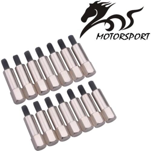 CHROME VALVE COVER BOLT FIT FOR CHEVY 283 305 327 350 383 SBC STUD KIT 14 pcs