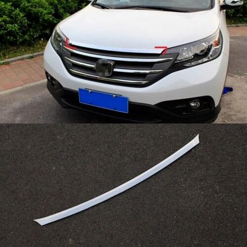 Chrome Front Head Engine Centre lid grill cover trim Strip for Honda CRV 12-15