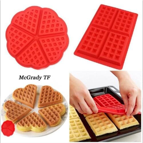 Love Round Shape Waffles Mold Maker Pan Microwave Baking Mold Oven Muffin Cake Silicone Bakeware Sweet Candy Jelly Mold Bakeware