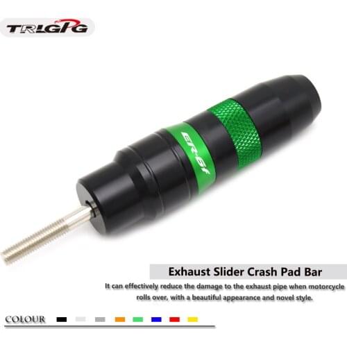 Motorcycle CNC Frame Exhaust Sliders Crash Protector Pads with logo For Kawasaki NINJA 650R/ER-6F/ER-6N 2009-2016