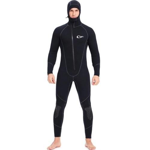 Yonsub 7mm Neoprene thick Wetsuit men Long-sleeved Scuba Spearfishing Diving suit Snorkeling surfing winter thermal Swimsuit
