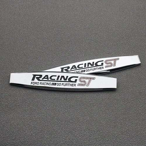 2PCS Car Side Fender Stickers Emblem Badge Decals Trim Styling For Ford ST FOCUS 2 3 Mondeo Fiesta Kuga MK2 MK3 MK4 Accessories