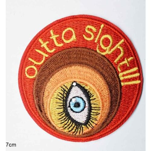 Eye Iron on Full Embroidered Cloth Patch For Girls Boys Clothes Stickers Apparel Garment Accessories