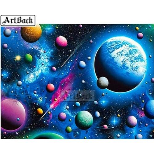 New DIY 5D Diamond Painting Planet Landscape Pattern Full Square Diamond Embroidery 3d Diamond Mosaic Decoration