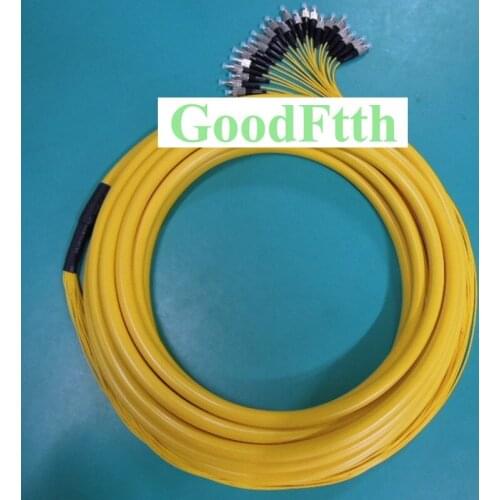 Fiber Pigtail FC UPC FC/UPC SM 24 Cores Trunk Breakout 2.0mm GoodFtth 10-50m