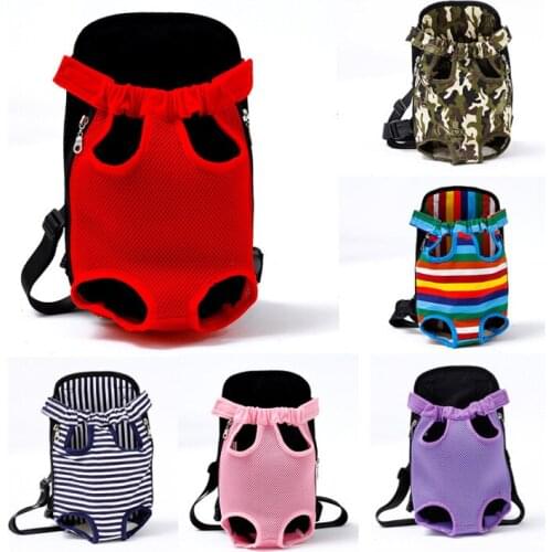 Adjustable Pet Dog Cat Carrier Backpack Kangaroo Pet Outdoor Travel Carrier Breathable Front Puppy Dog Carrier Bag Pet Legs Out