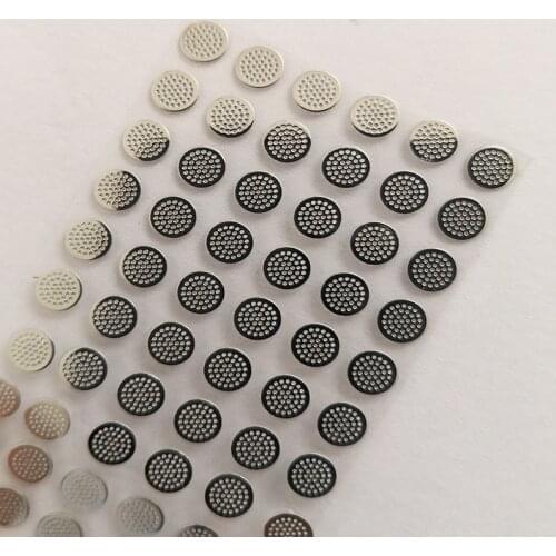 50pcs 4-5mm Dustproof Headphone Mesh Cover Front Cavity Metal Mesh Cover with Glue Tape