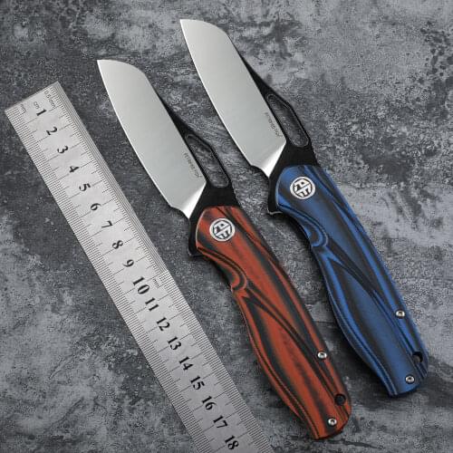 Original Petrified fish PF979 D2 steel folding knives ceramics ball bearings flipper G10 handle Outdoor camping hiking EDC tool