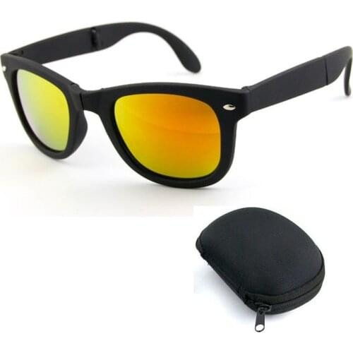 Trend Folding Fashion Round Frame Retro Black Women Man Sunglasses Versatile and Easy To Carry Outdoor Travel Sun Glasses 2021