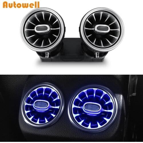 Rear-seat LED turbine air vent For Mercedes E class w213 LED air vent synchronized with ambient light