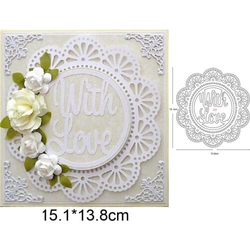 Circle frame Metal Cutting Dies new with you die template for DIY Scrapbooking Album Decor Embossing Paper Card Crafts Die Cut