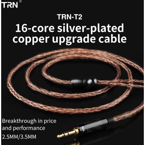TRN16 Core Verzilverd 2.5/3.5/4.4mm Gebalanceerde Kabel Tot 0.75 0.78 2pin/mmcx Connector hifi Upgrade Kabel Voor TRN V80/KZ/TFZ