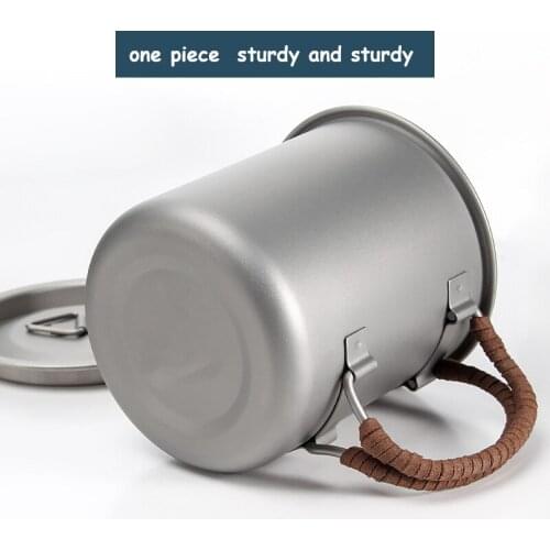 450ml Ultralight Titanium Cup Cookware Home Outdoor Portable Water Cup Mug Tableware Cooking Pot For Camping Picnic Drinkware