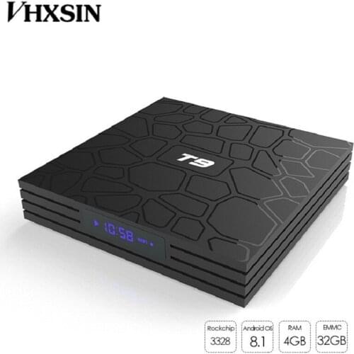 VHXSIN 20PCS/LOT T9 Android 8.1 Rockchip RK3328 4GB 32GB 64GB 1080P H.265 4K 60fps Google