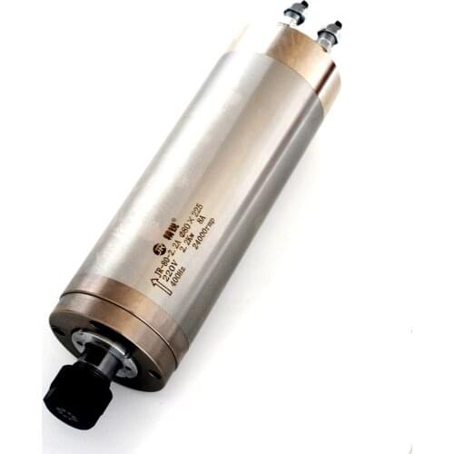 JR 2.2kw water cool spindle motor 4pcs P4 bearing ER20 water cooling engraving milling spindle AC220v 380v 80x225mm wood working