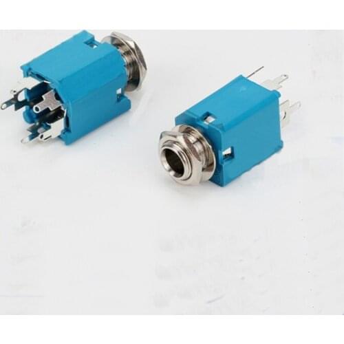 Green 3.5 headphone jack 4 foot patch 2 fixed feet 3.5MM socket power socket