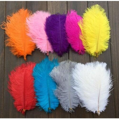 100pcs 10-15cm Feather Ostrich Tails Tail Feathers Fan For Sewing Apparel Wedding Party Home Decoration