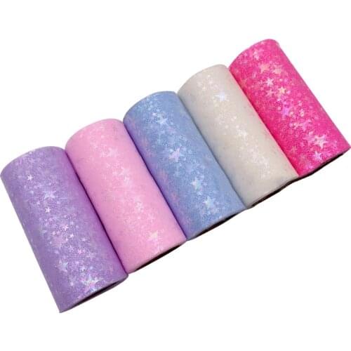 12cm*25yards shiny Star tulle Rolls tape for DIY handmade bowknot and Wedding Decor Party Supplies Baby Shower Tutu Skirt