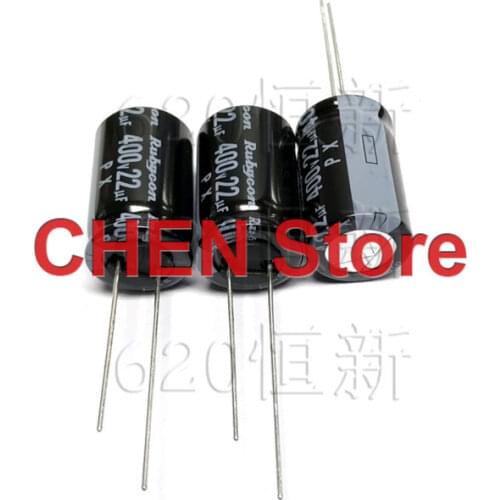 20pcs/50pcs Rubycon PX 22UF 400V 12.5X20mm electrolytic capacitor of Japan 105 degrees 400V22UF 1000-2000 hours 22uf/400v