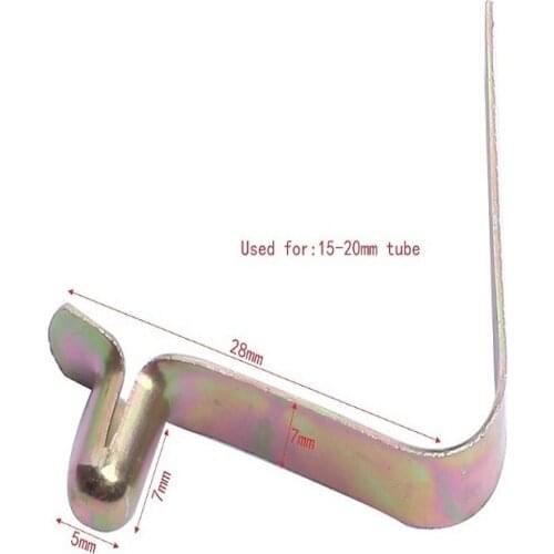 4pcs/set Flat metal clips torsion return poleas springs push button lock pole metal clamp