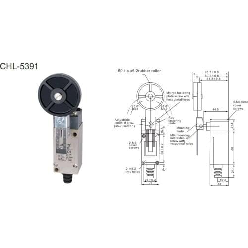 4Pcs/Lot Top Quality Original CNTD CHL-5391 Wobble Arm Limit Switch/Micro Switch , Metallic bottom shell