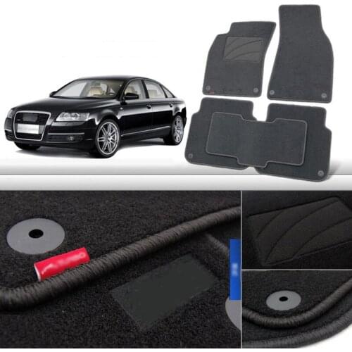 5pcs Premium Auto Fabric Nylon Anti-slip Floor Mats Carpet For Audi A6