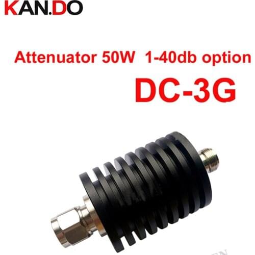 50W power telecom RF attenuator N DC-3G 1-40DB attenuation feeder connector RF COAXIAL jack Attenuator N communication convertor