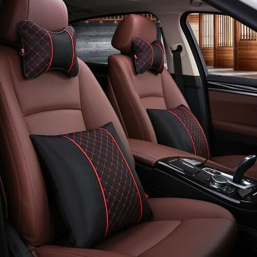 KKYSYELVA Waist Support Car Headrest Auto supplies neck Safety Cushion/ Car neck support Headrest