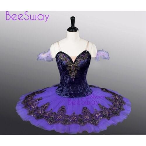 Tutu ballet costumes Professional Ballet Tutu Adult Purple Pancake Tutus Classical Ballerina Ballet Dance Costume