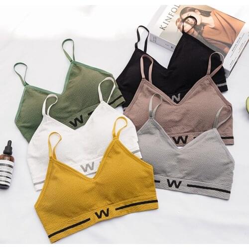 Women Tank Crop Top Bra Tube Top Female Seamless Underwear Sexy Lingerie Wire Free Intimates with Removable Padded Wrap Top