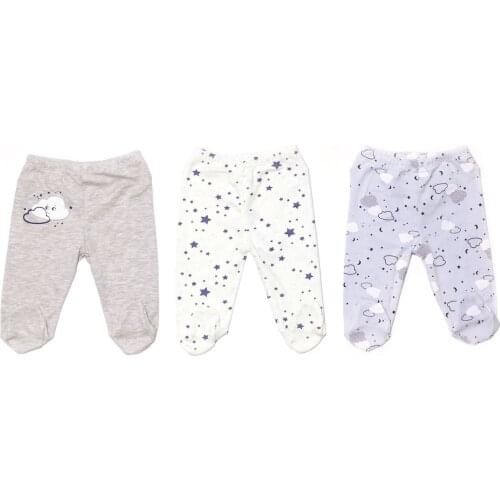Cloud Pattern 3'lü Baby Tek Bottom Set