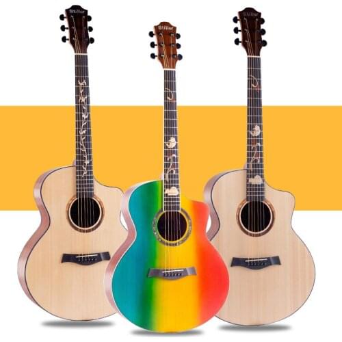 Hawaii Guitars Thin Kids Diy Picea Asperata String Instruments Guitar Beginner Unisex Guitarra Acustica Playing Tools EH50G