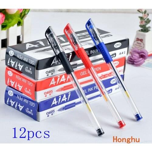 12PCS European standard Gel Ink pen, 0.5 mm refills, signature pens, office supplies pen