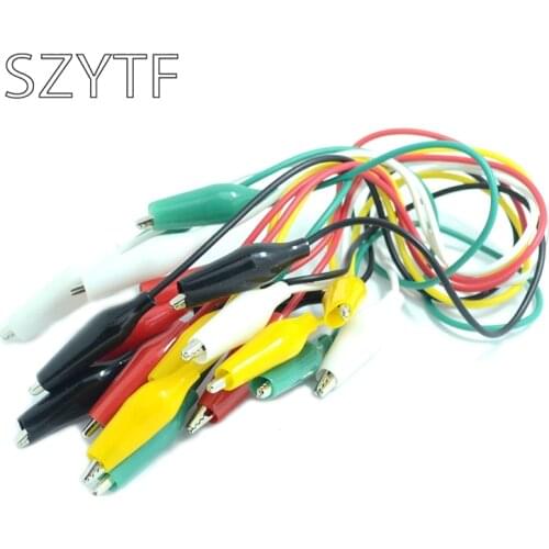 Hot 10pcs Alligator Clips Electrical DIY Test Leads Alligator Double-ended Crocodile Clips Roach Clip Test Jumper Wire Brand