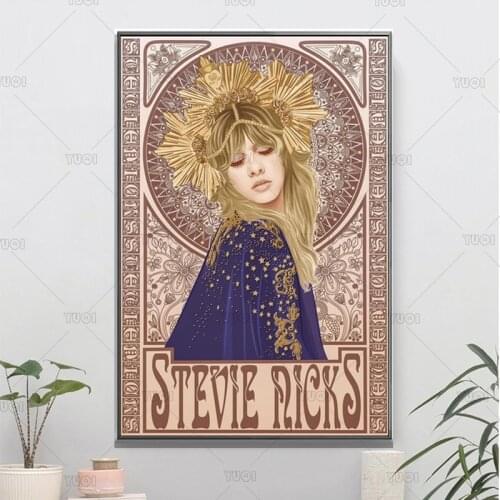 Stevie Nicks Mucha Art Nouveau Canvas Poster Decoration Painting Home Wall Decoration Art Bedroom