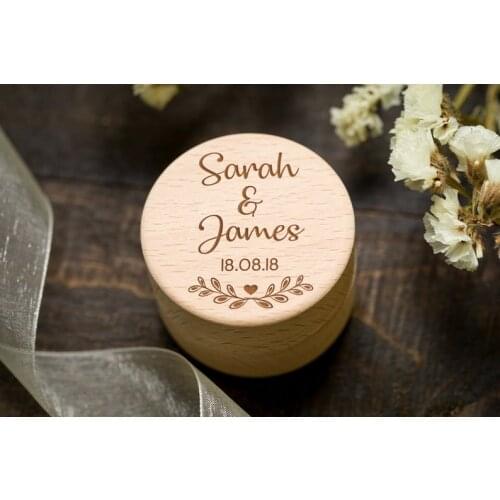 Customized vintage wooden ring box Handmade recommendations engraved with a country ring box wedding