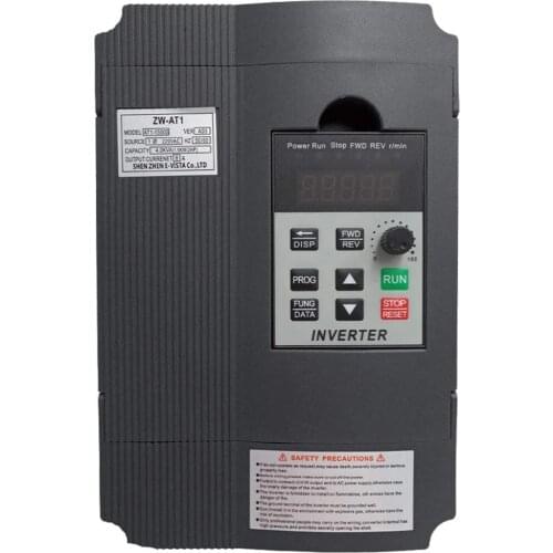 Variable Frequency Inverter CoolClassic ZW-AT1 1.5Kw Input 220v Single & Output 3phase 220v-Feee-Shipping wcj8