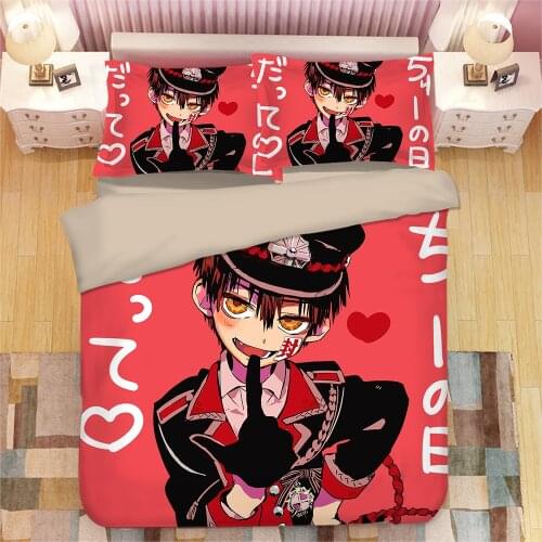 Toilet-Bound Hanako-kun 3D Bedding Set Duvet Covers Pillowcases Comforter Bedding Sets Bedclothes Bed Linen bedding sets 01