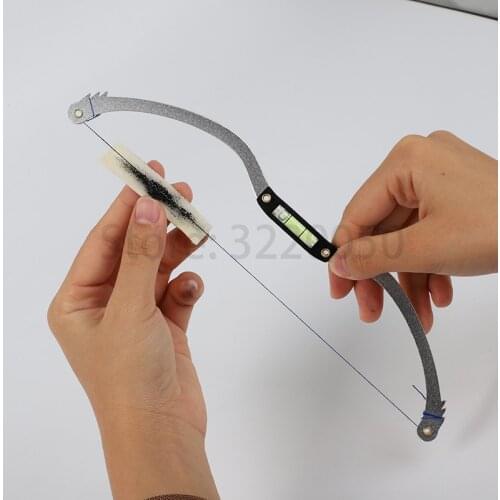 Tattoo Bow Mapper line Permanent Makeup horizontal bead mapping ruler Eyebrow Mapping Tool black Silver Microblading Positioning