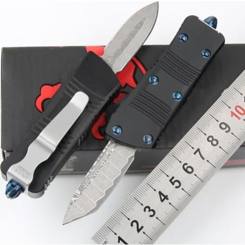 Mini Pocket Folding Knife Mict Troon D2 Blade Dual Action Tactical Hunting Gift Knives Diving Hunting Fishing EDC Survival Tool