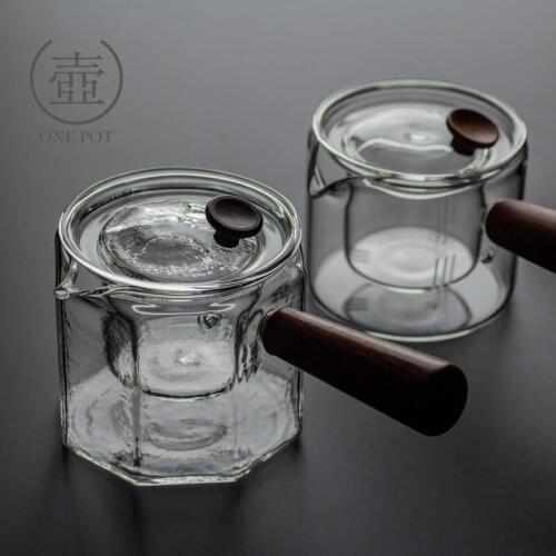 Hammer shaped side handle tea pot high temperature resistant glass teapot tea make filter kungfu tea suit teaware