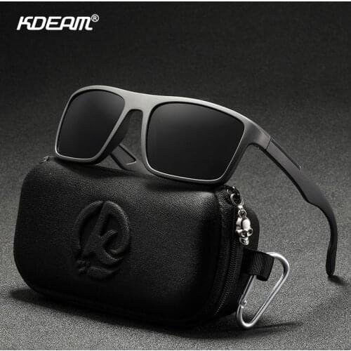 KDEAM Rectangular Ultra Light Men Polarized Sunglasses TR90 Frame Strengthen TAC Mirror Anti-Glare Driving Sun Glasses UV400 S.3