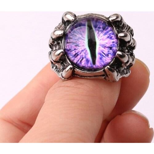 2021 New Fashion Creative Evil Eye Rings For Men Women Personality Male Opening Adjustable Club Rings Accessories Jewelry Gifts