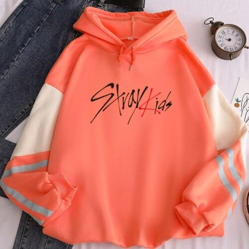 New Korean Style Kpop Straykids Stray Kids Album Women/men Hoodies Patchwork Hooded Tops Pullovers Sweatshirts Long Sleeve Full