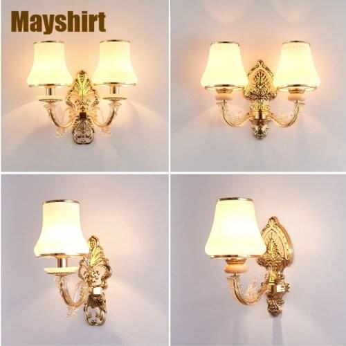 Nordic Iron Glass Wall Lamp for Living Room Bedroom Bedside Kitchen Bathroom Decor Indoor Lighting Modern LED Wall Light Fixture